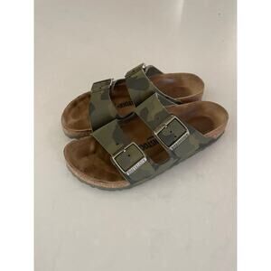 Birkenstock Arizona Camo Double Buckle Slide Sandal Size 38 US Womens 7 Mens 5